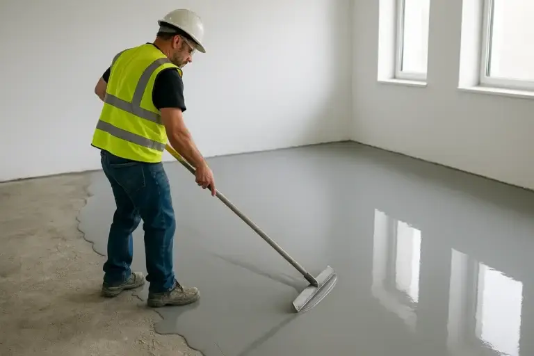 Subfloor leveling process with professional tools – Flooring Installation Services London