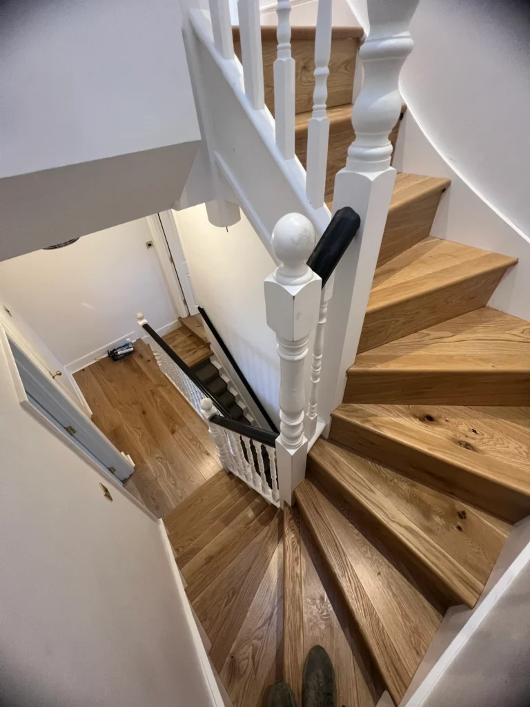 Custom hardwood flooring and stair installation – West London